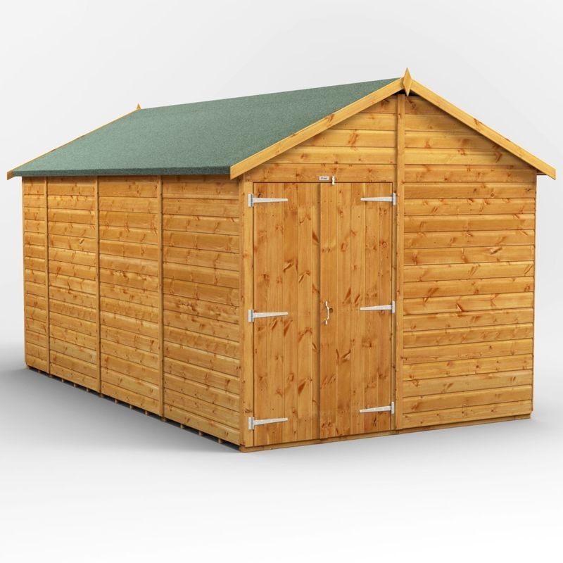 14 x 8 Power Windowless Apex Double Doors 14 x 8 Power Windowless Apex Double Doors