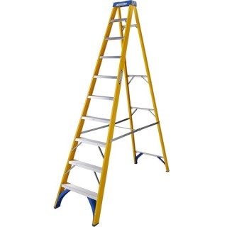 Werner 7161018 Fibreglass Swingback Stepladder Trade 10 Tread