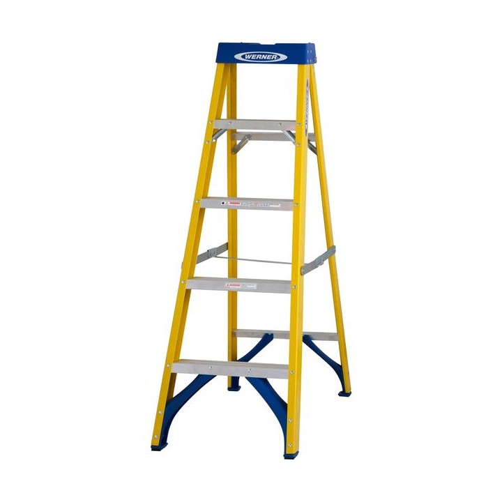 Werner 7160518 5 Tread Fibreglass Swingback Steps