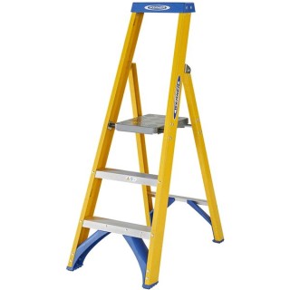 Werner 7170318 Fibreglass Platform Stepladder 3 Tread