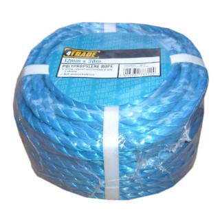 4Trade Polyprop Blue Rope coil  30m x 12mm