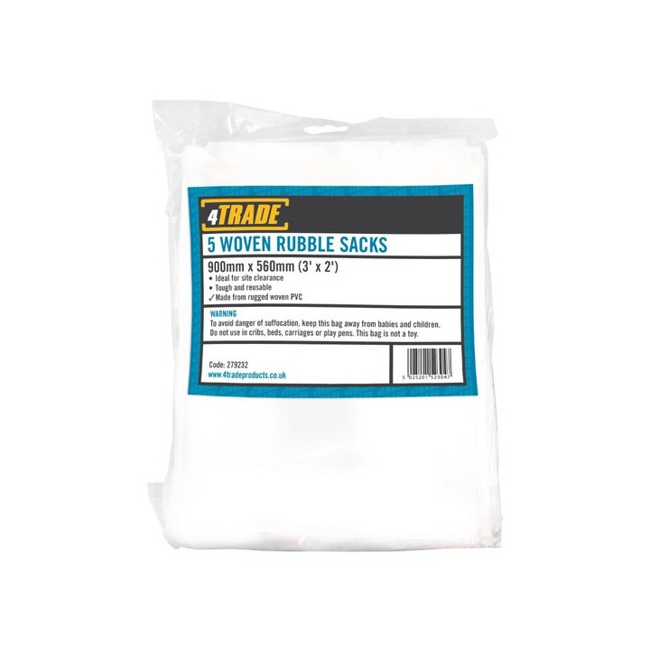 4Trade Prep Woven Rubble Sacks Pack 5