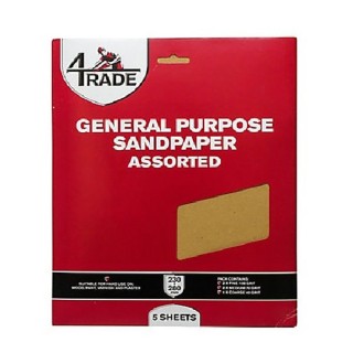 4 Trade General Purpose Sandpaper 5 Pack