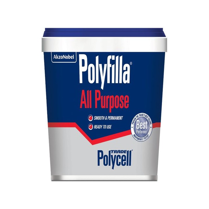 Polycell Polyfilla Trade All Purpose Ready Mixed Filler - 1kg
