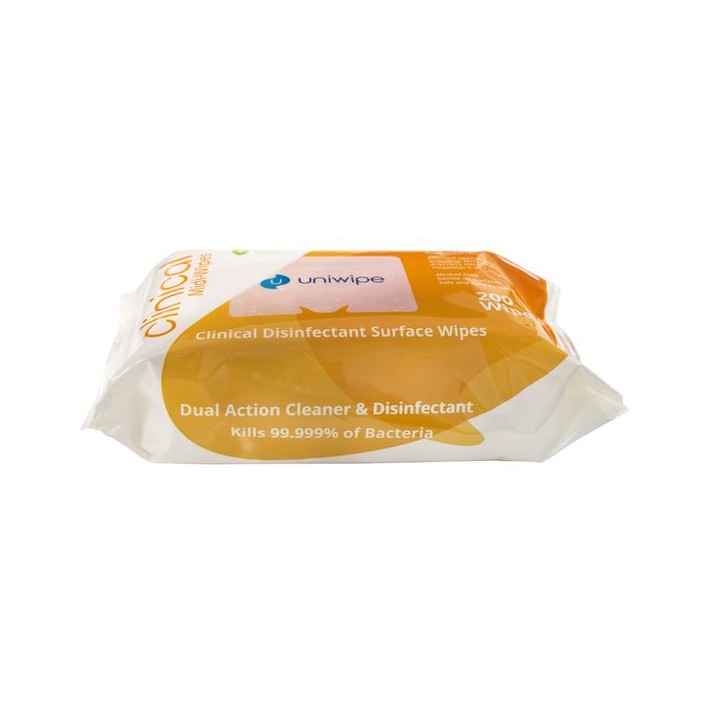 Uniwipe Clinical Disinfectant Midi Wipes 200 Pack