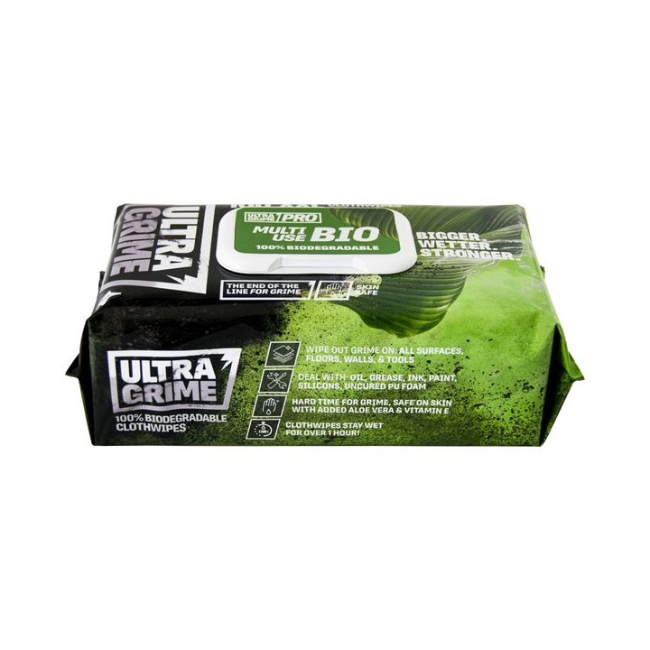 Ultragrime Pro XXL+ Biodegradable Clothwipes