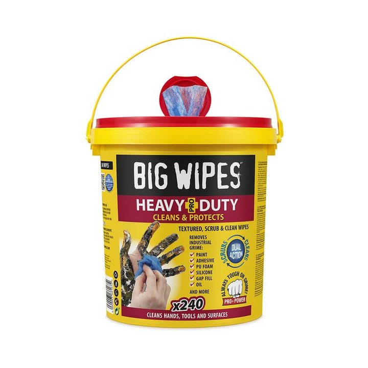 Big Wipes Heavy-Duty Pro+ wipes bucket of 240