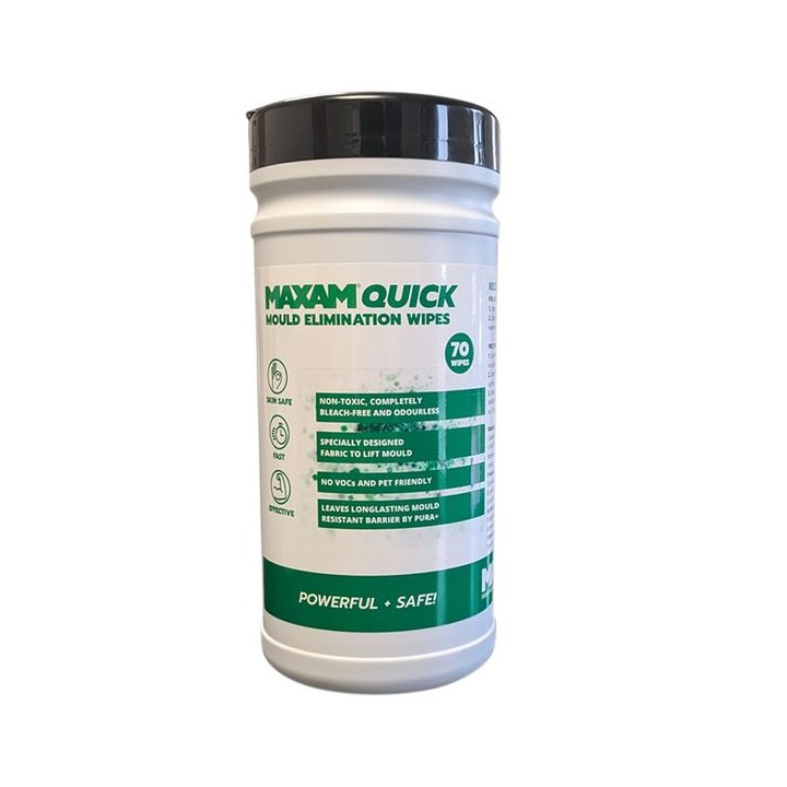 MAXAM PURA+ Quick Mould Elimination Wipes pack of 70