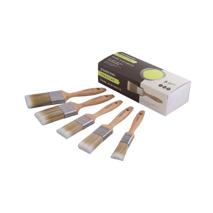 Hamilton Prestige Pure Synthetic Paint Brush Pack of 5