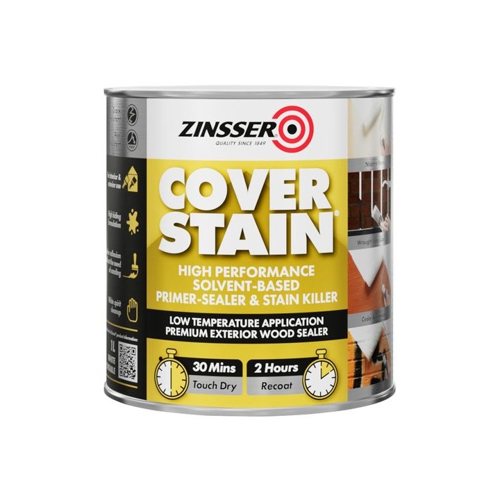 Zinsser Coverstain Primer Sealer 1L Stain Killer (Interior Oil Based)