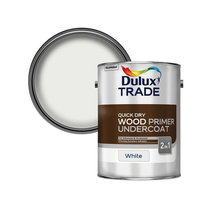 Dulux Trade Quick Dry Wood Primer Undercoat 5L White