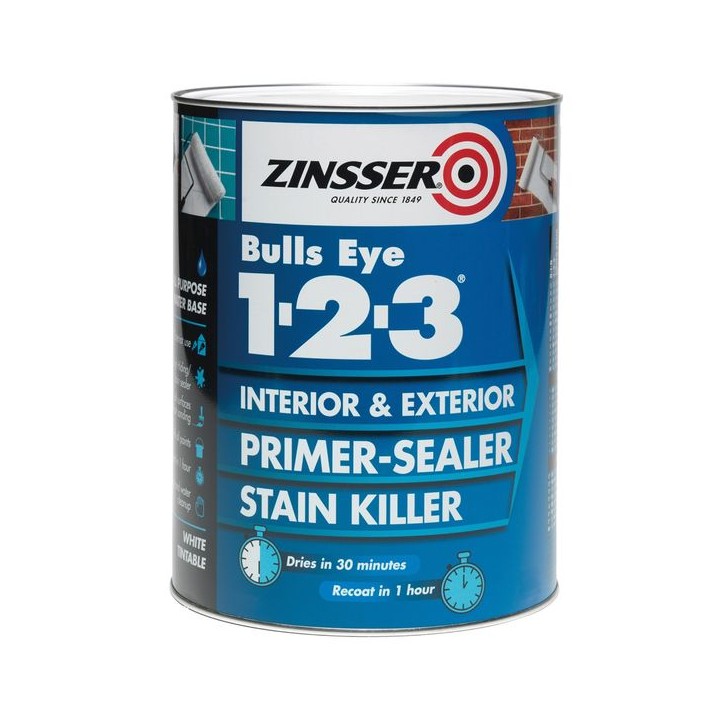 Zinsser Bullseye 1-2-3 Primer Sealer Stain Killer 5L