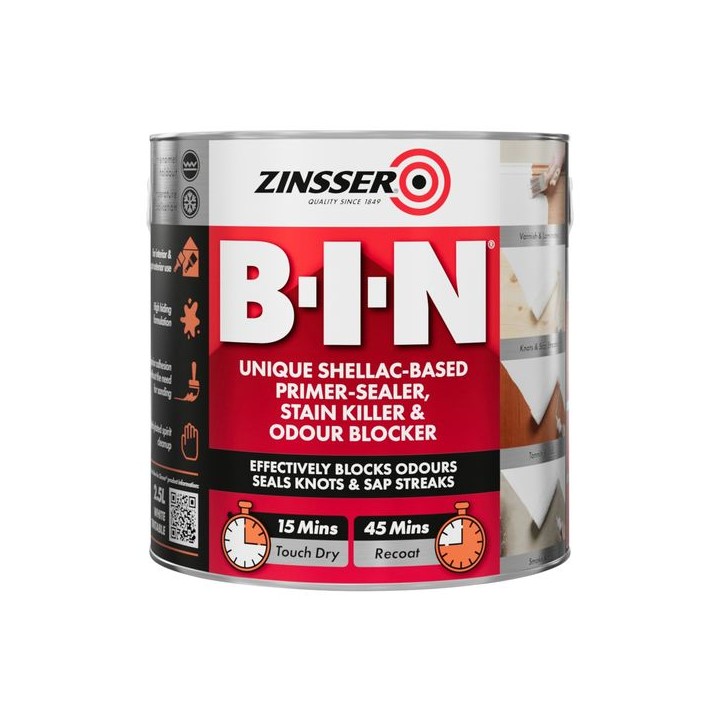 Zinsser B-I-N Primer Sealer Stain Killer 2.5L