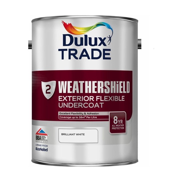 Dulux Trade Weathershield External Undercoat 5L Brilliant White