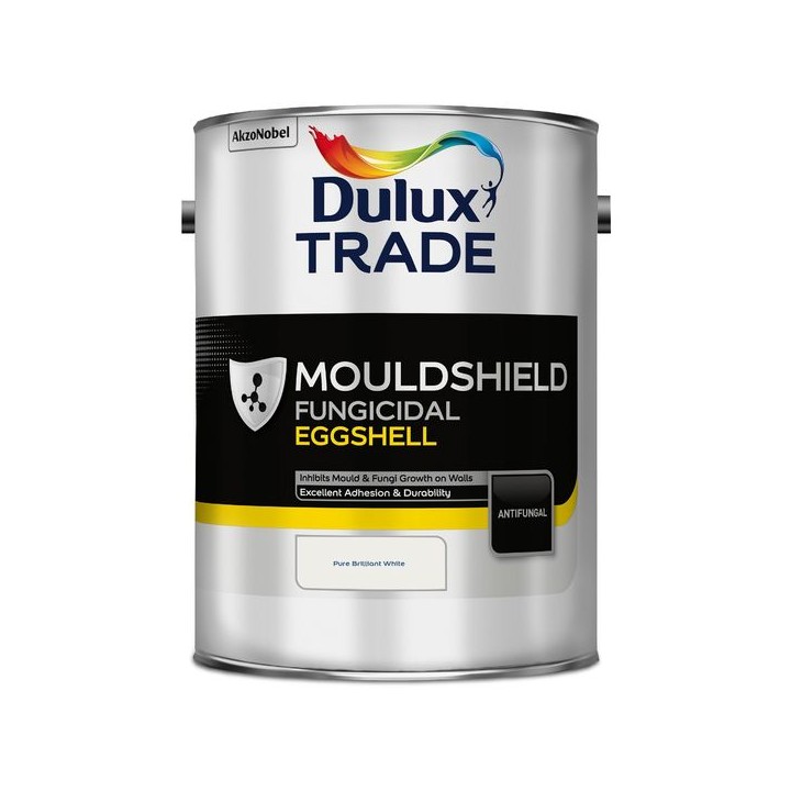 Dulux Trade Quick Drying Eggshell Mouldshield 5L Pure Brilliant White