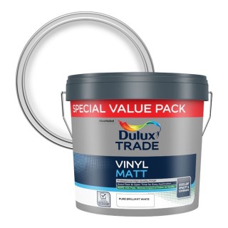 Dulux Trade Vinyl Matt 7.5L Pure Brilliant White