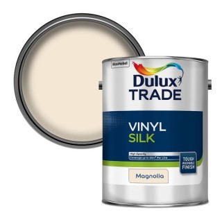 Dulux Trade Vinyl Silk Paint 5L Magnolia