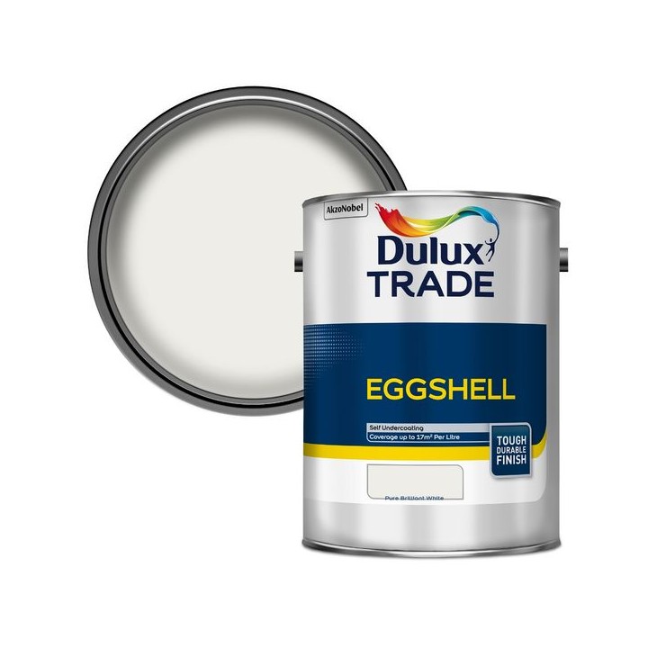 Dulux Trade Eggshell 5L Pure Brilliant White