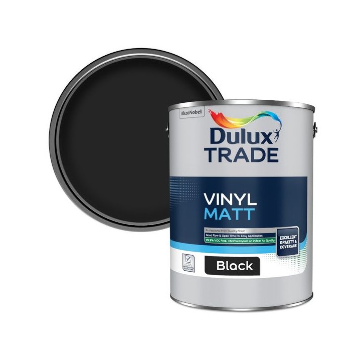 Dulux Trade Vinyl Matt Emulsion 5L Black