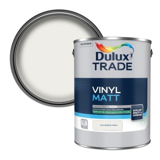 Dulux Trade Vinyl Matt 5L Pure Brilliant White