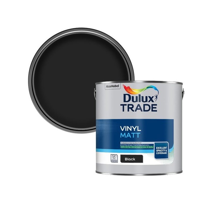 Dulux Trade Vinyl Matt Emulsion 2.5L Black