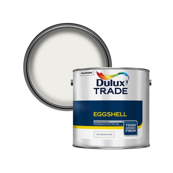 Dulux Trade Eggshell Paint 2.5L Pure Brilliant White