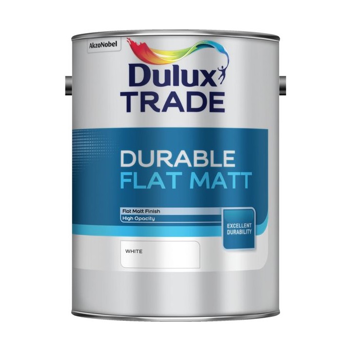 Dulux Trade Durable Flat Matt 5L White