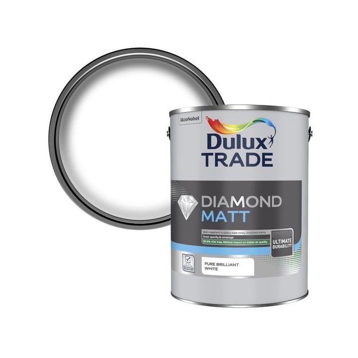 Dulux Trade Diamond Matt 5L Pure Brilliant White