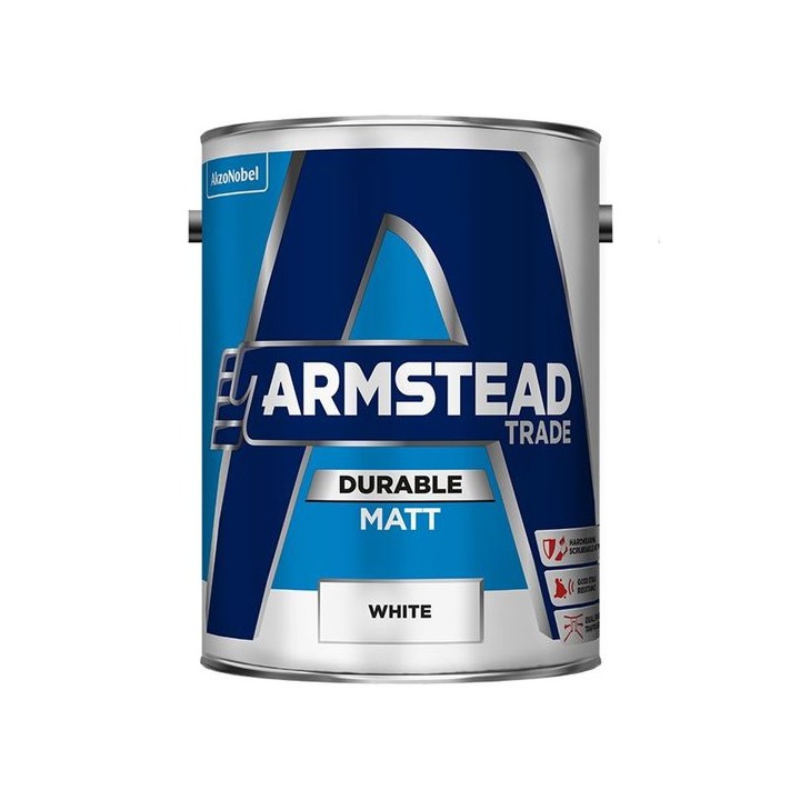 Armstead Trade Durable Matt Paint White 5L
