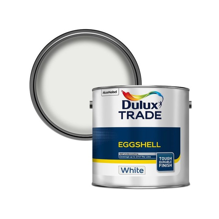 Dulux Trade Eggshell Paint 2.5L White