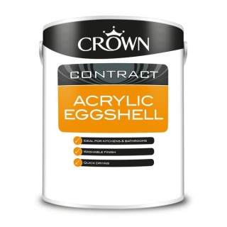 Crown Contract Acrylic Eggshell 5L Brilliant White