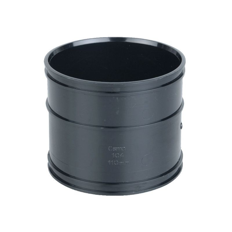 Wavin OsmaSoil D SW double socket coupler 110mm black