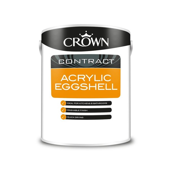 Crown Contract Acrylic Eggshell 5L Brilliant White