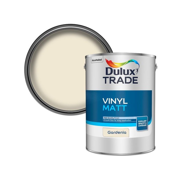 Dulux Trade Vinyl Matt Emulsion 5L Gardenia