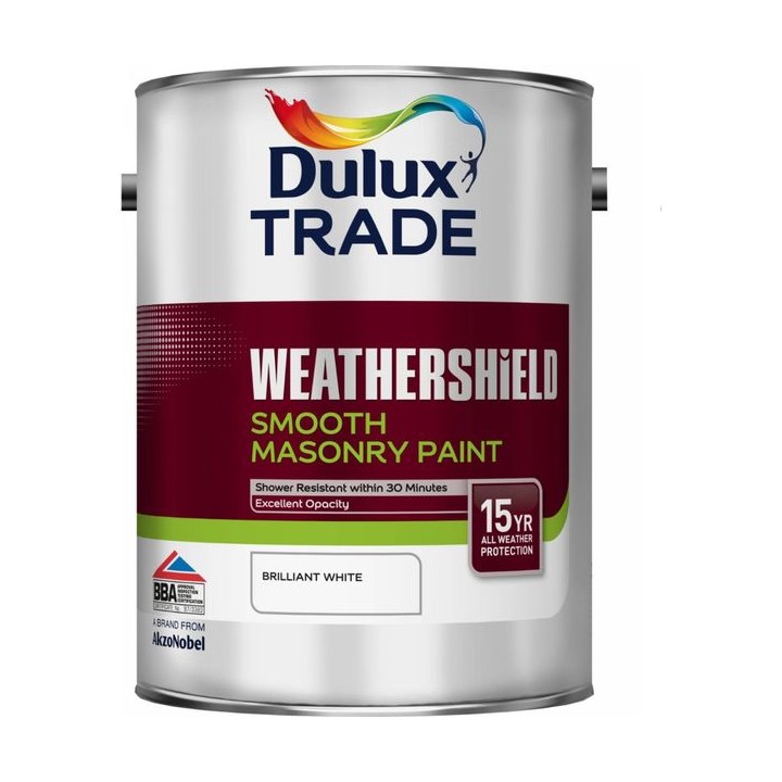 Dulux Trade Smooth Masonry Paint 5L Brilliant White