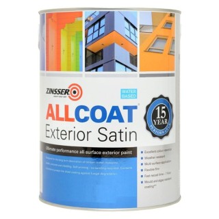 Zinsser Allcoat Exterior Water-Based Satin 1L White