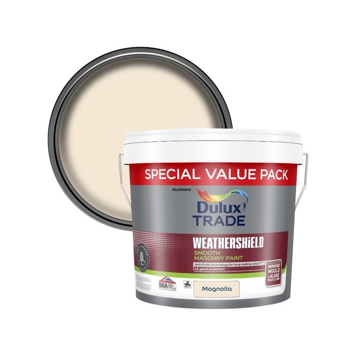 Dulux Trade Weathershield Smooth Masonry 7.5L Magnolia