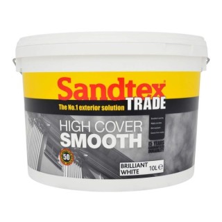 Sandtex Trade High Cover Smooth 10L Brilliant White