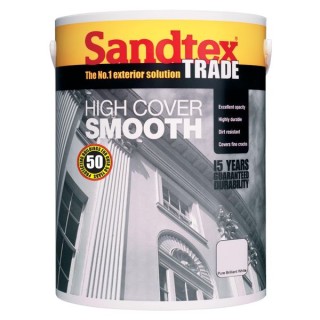 Sandtex Trade High Cover Smooth 5L Brilliant White