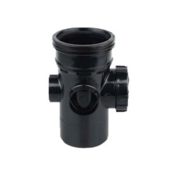 Wavin OsmaSoil S S bossed access pipe 110mm black