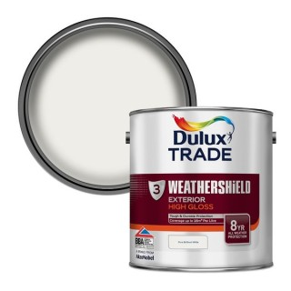 Dulux Trade Weathershield Gloss 2.5L Paint Pure Brilliant White