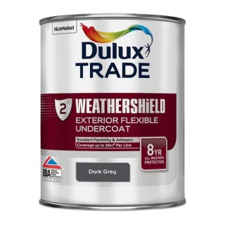 Dulux Weathershield External Undercoat Paint Paint Dark Grey 1L