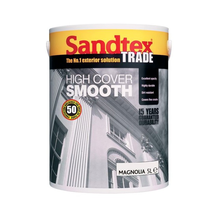 Sandtex Trade High Cover Smooth 5L Magnolia
