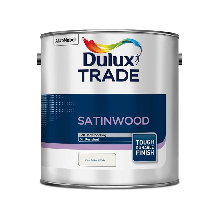 Dulux Trade Satinwood Paint 2.5L Pure Brilliant White
