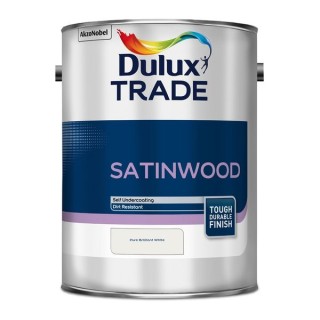 Dulux Trade Satinwood Paint 5L Pure Brilliant White