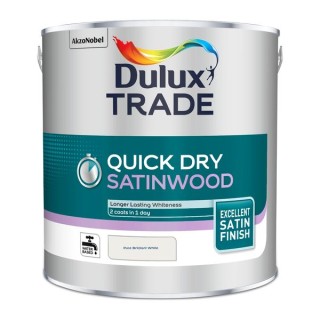 Dulux Trade Quick Dry Satinwood 2.5L Pure Brilliant White