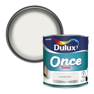 Dulux Once Gloss Paint 2.5L Pure Brilliant 2.5L White