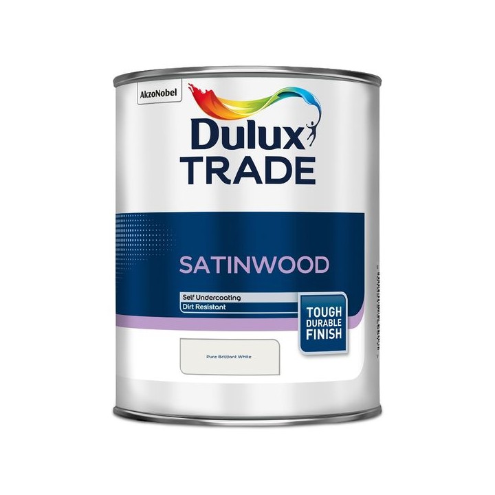 Dulux Trade Satinwood Paint 1L Pure Brilliant White