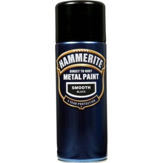 Hammerite Metal Paint Smooth 400ml Aerosol Black