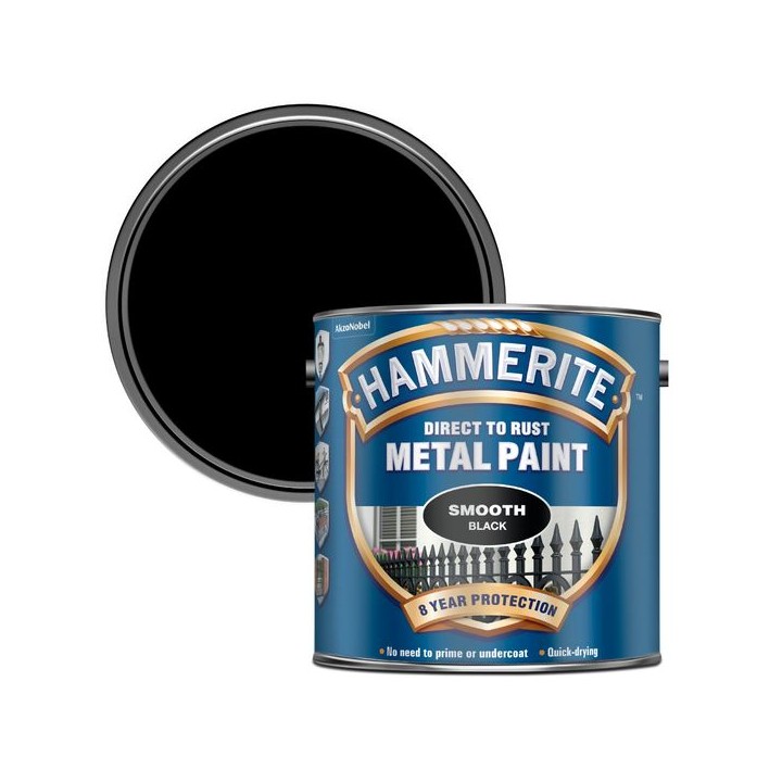 Hammerite Metal Paint Smooth 2.5L Black